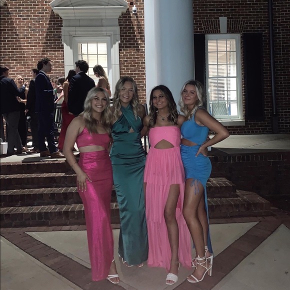 For Love And Lemons | Dresses | X Revolve Strapless Tiered Ruffle Gown In  Pink | Poshmark
